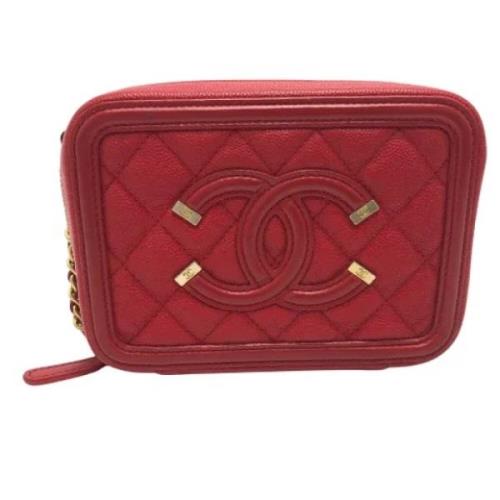 Pre-owned Leather chanel-bags Chanel Vintage , Red , Dames