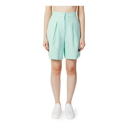 Turquoise Plain Shorts Lente/Zomer Rits Sluiting Hinnominate , Blue , ...