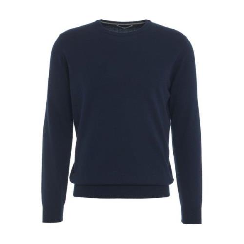 Gebreide Patched Pullover Trui Kangra , Blue , Heren