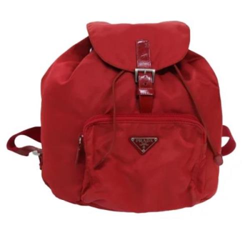 Pre-owned Fabric backpacks Prada Vintage , Red , Dames