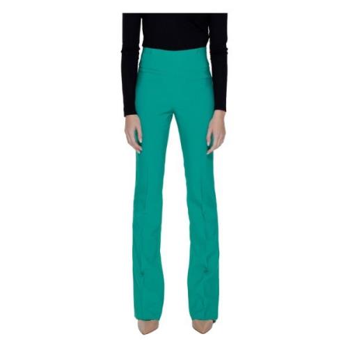 Groene effen broek met achterzakken Sandro Ferrone , Green , Dames