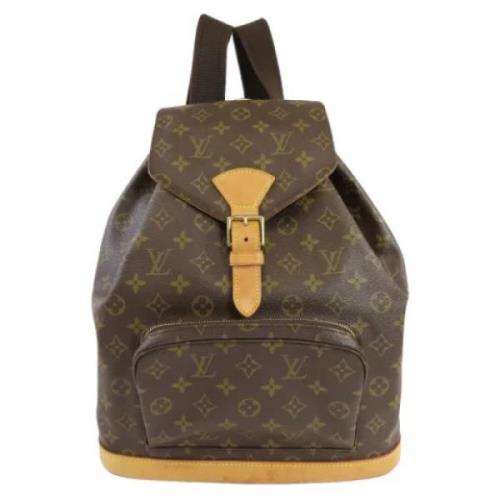 Pre-owned Canvas backpacks Louis Vuitton Vintage , Brown , Dames