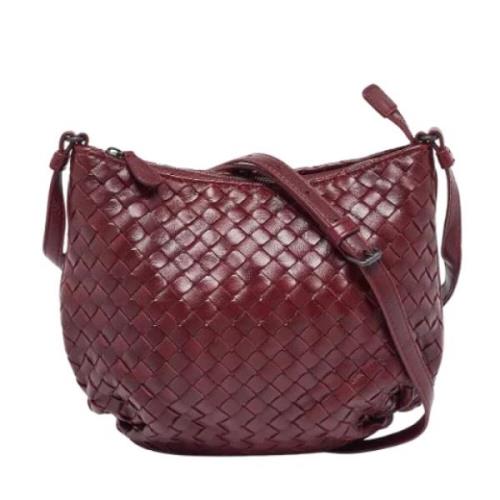 Pre-owned Leather shoulder-bags Bottega Veneta Vintage , Red , Dames