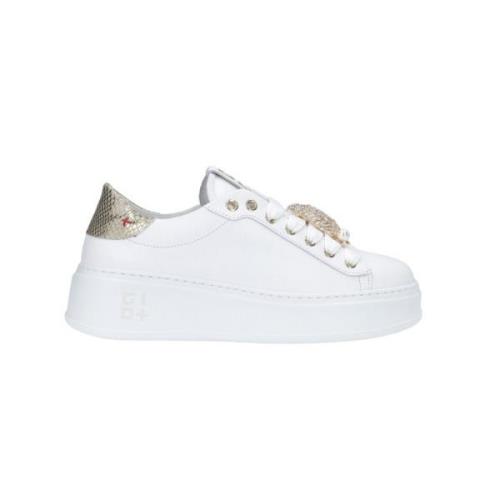 Gio+ Dames Leren Sneakers Gio+ , White , Dames