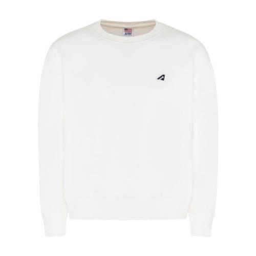 Witte Logo Patch Sweatshirt Autry , White , Heren