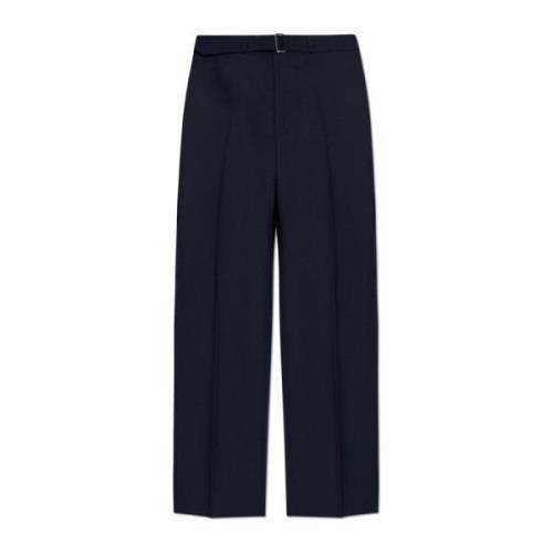 Wollen broek met vouw Officine Générale , Blue , Heren