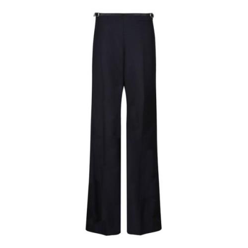 Zwarte Flare Broek Wol Mohair Givenchy , Blue , Dames