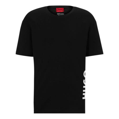 Heren Stijlvolle Biologisch Katoen T-shirt Hugo Boss , Black , Heren