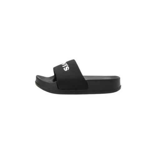 Zomer Slide Sandalen Levi's , Black , Dames