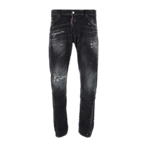 Zwarte Twist Denim Jeans Dsquared2 , Black , Heren