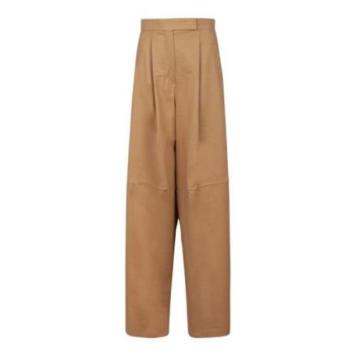 Beige Avoriaz Wijde Pijp Broek Max Mara , Brown , Dames