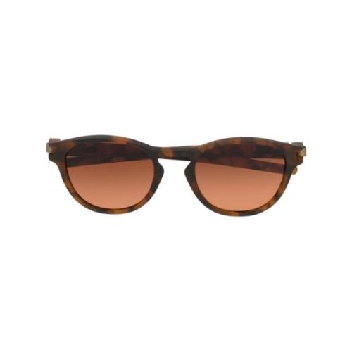 Ronde Tortoiseshell Zonnebril Oakley , Brown , Unisex