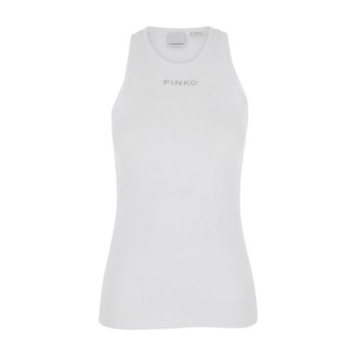 Witte Tanktop Distinto Stijl Pinko , White , Dames