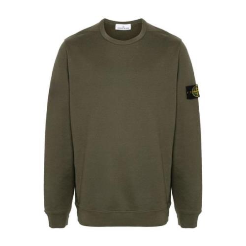 Biologisch Katoen Compass Sweatshirt Stone Island , Green , Heren