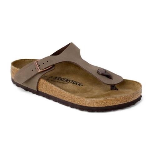 Zomer Suède Flip-Flops Birkenstock , Brown , Dames