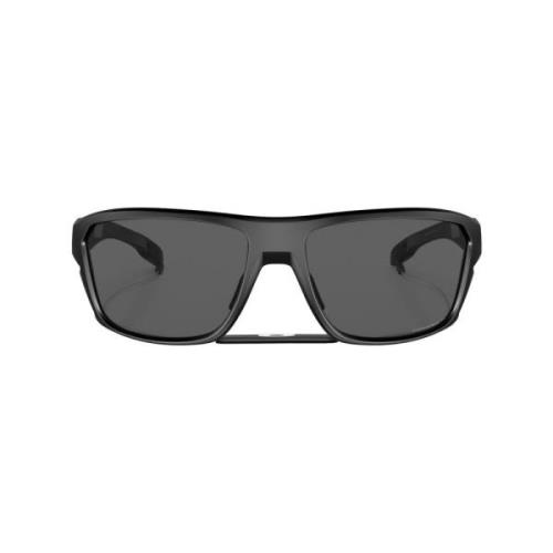 Zwarte Rechthoekige Zonnebril met Grijze Tint Oakley , Black , Unisex