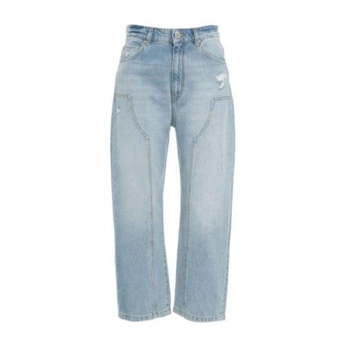 Loszittende Jeans met Inzetstukken Pinko , Blue , Dames