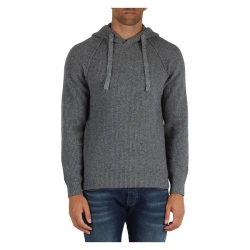 Premium Wollen Blend Hoodie Replay , Gray , Heren