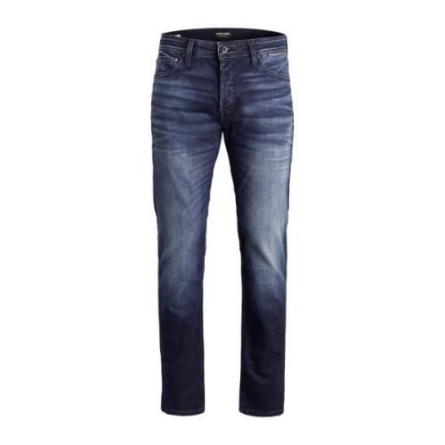 Blauwe Rits Knoop Heren Jeans Jack & Jones , Blue , Heren