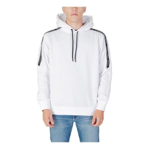 Witte Hoodie Herfst/Winter Mannen Calvin Klein Jeans , White , Heren