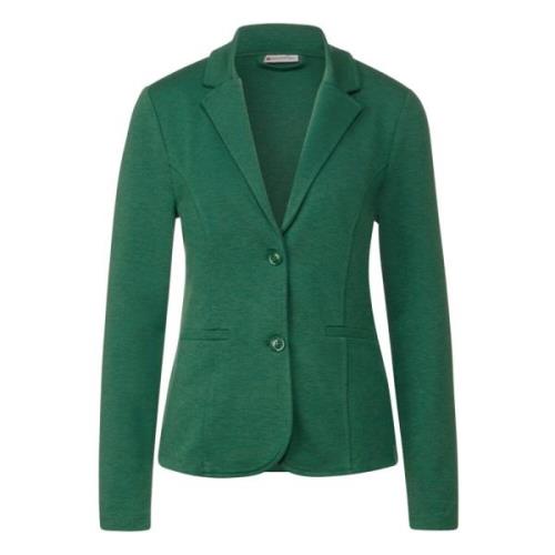 Groene Blazer met Revers Street One , Green , Dames