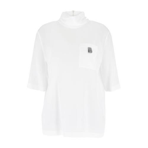 Lupetto M/C T-Shirt - Stijlvol en veelzijdig Brunello Cucinelli , Beig...