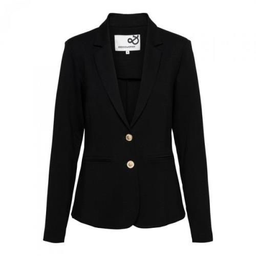 Zwarte Ongevoerde Blazer met Paspelzak &Co Woman , Black , Dames