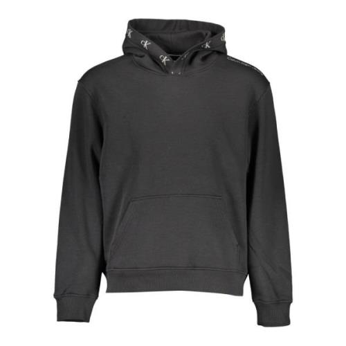 Zwarte Sweatshirt met Lange Mouwen en Logo Print Calvin Klein , Black ...