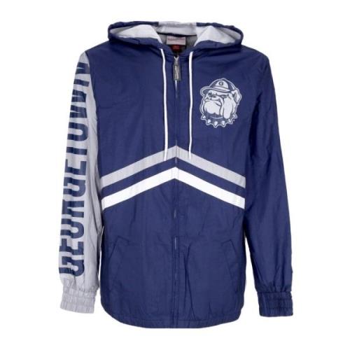 Georgetown Hoyas Windbreaker Jas Mitchell & Ness , Blue , Heren