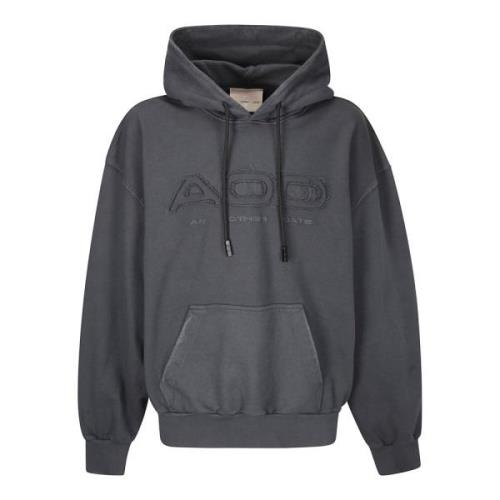 Geborduurd Logo Oversized Katoenen Hoodie An Other Date , Gray , Heren