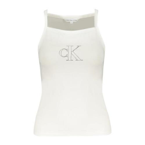 Witte Tanktop met Dunne Bandjes Calvin Klein , White , Dames