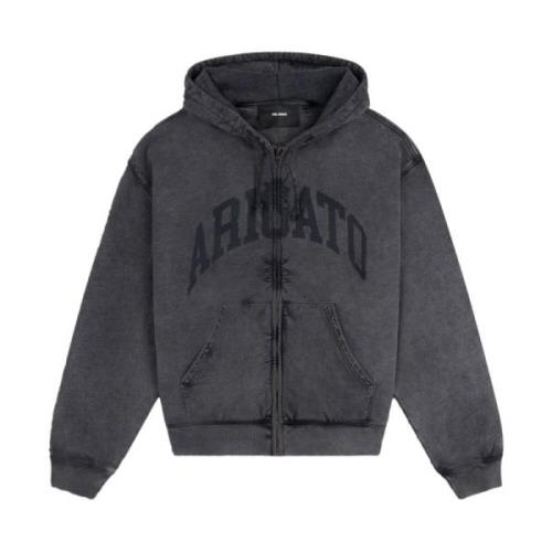 Zwarte Sweater Link OLD DYE Hoodie Axel Arigato , Black , Heren