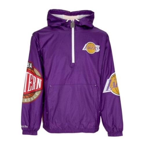 Los Angeles Lakers Windbreaker Anorak Mitchell & Ness , Purple , Heren