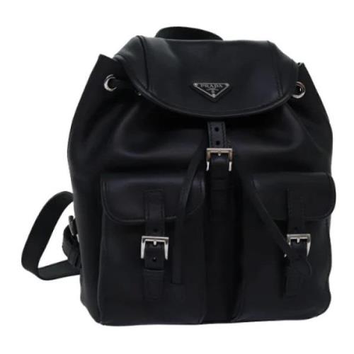 Pre-owned Leather backpacks Prada Vintage , Black , Dames