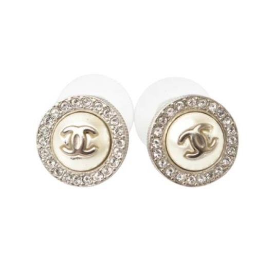 Pre-owned Silver earrings Chanel Vintage , Gray , Dames