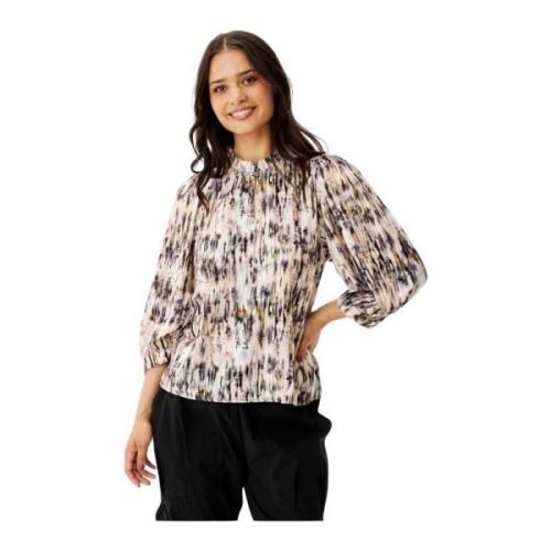 Abstract Print Mariana Blouse Multicolor IN Front , Multicolor , Dames