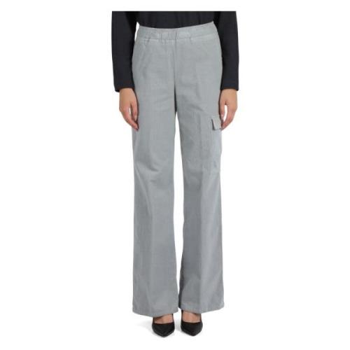 Fluwelen katoenen stretch cargobroek Panicale , Gray , Dames