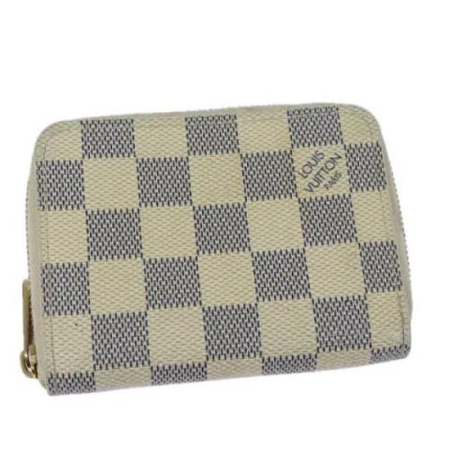 Pre-owned Canvas wallets Louis Vuitton Vintage , White , Dames