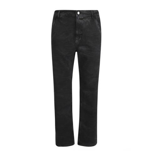 Zwarte katoenen jeans met contrastborduursel 44 Label Group , Black , ...