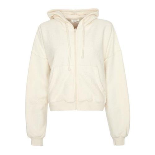 Hooded Sweat Jacket met Rits American Vintage , Beige , Heren