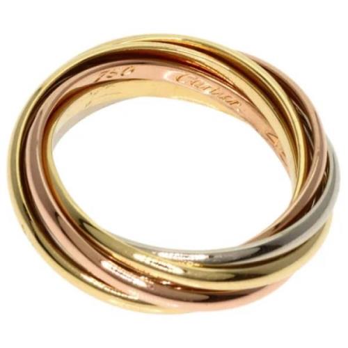 Pre-owned Metal rings Cartier Vintage , Yellow , Dames