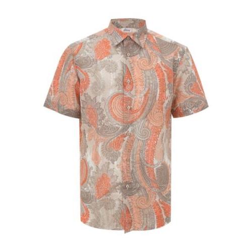 Katoenen Shirt met Print Brioni , Multicolor , Heren