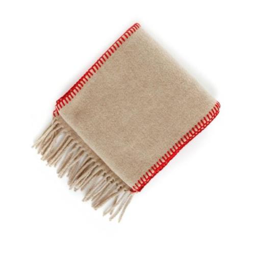 Luxe Cashmere Wol Sjaal met Franjes Marni , Beige , Heren