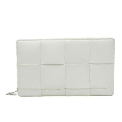 Pre-owned Leather wallets Bottega Veneta Vintage , White , Dames