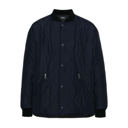 Blauwe Parka Jas voor Mannen A.p.c. , Blue , Heren