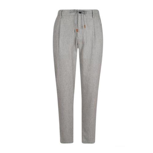 Luxe Grijze Wol Kasjmier Broek Eleventy , Gray , Heren