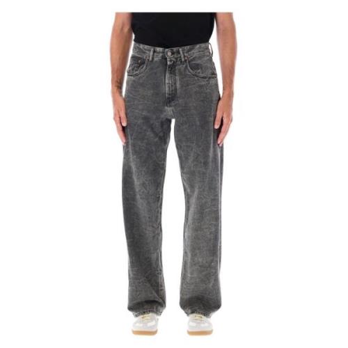 Wijde Denim Jeans Grijze Wassing MM6 Maison Margiela , Gray , Heren