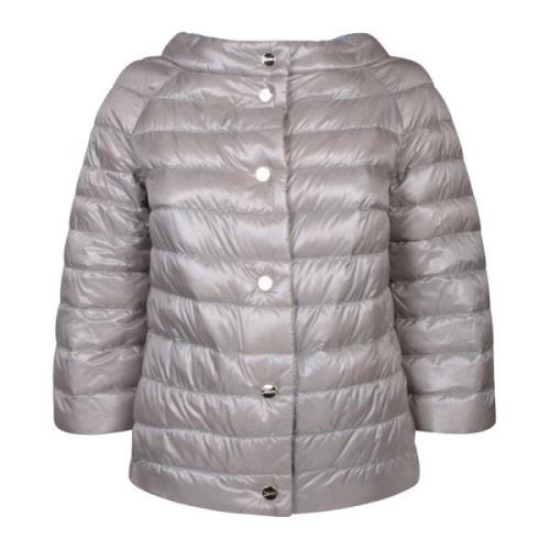 Chique Zwarte A-Vorm Jas Herno , Beige , Dames