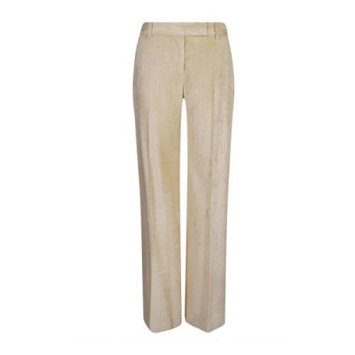 Corduroy Bootcut Broek Ermanno Scervino , Beige , Dames