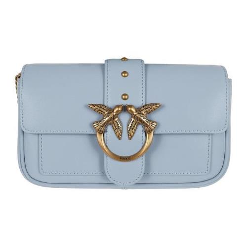 Blauwe Crossbody Tas Love Birds Pinko , Blue , Dames